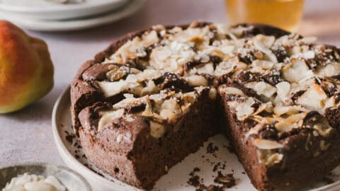 Chocolate Pear Upside Down Cake Recipe | Betty Crocker
